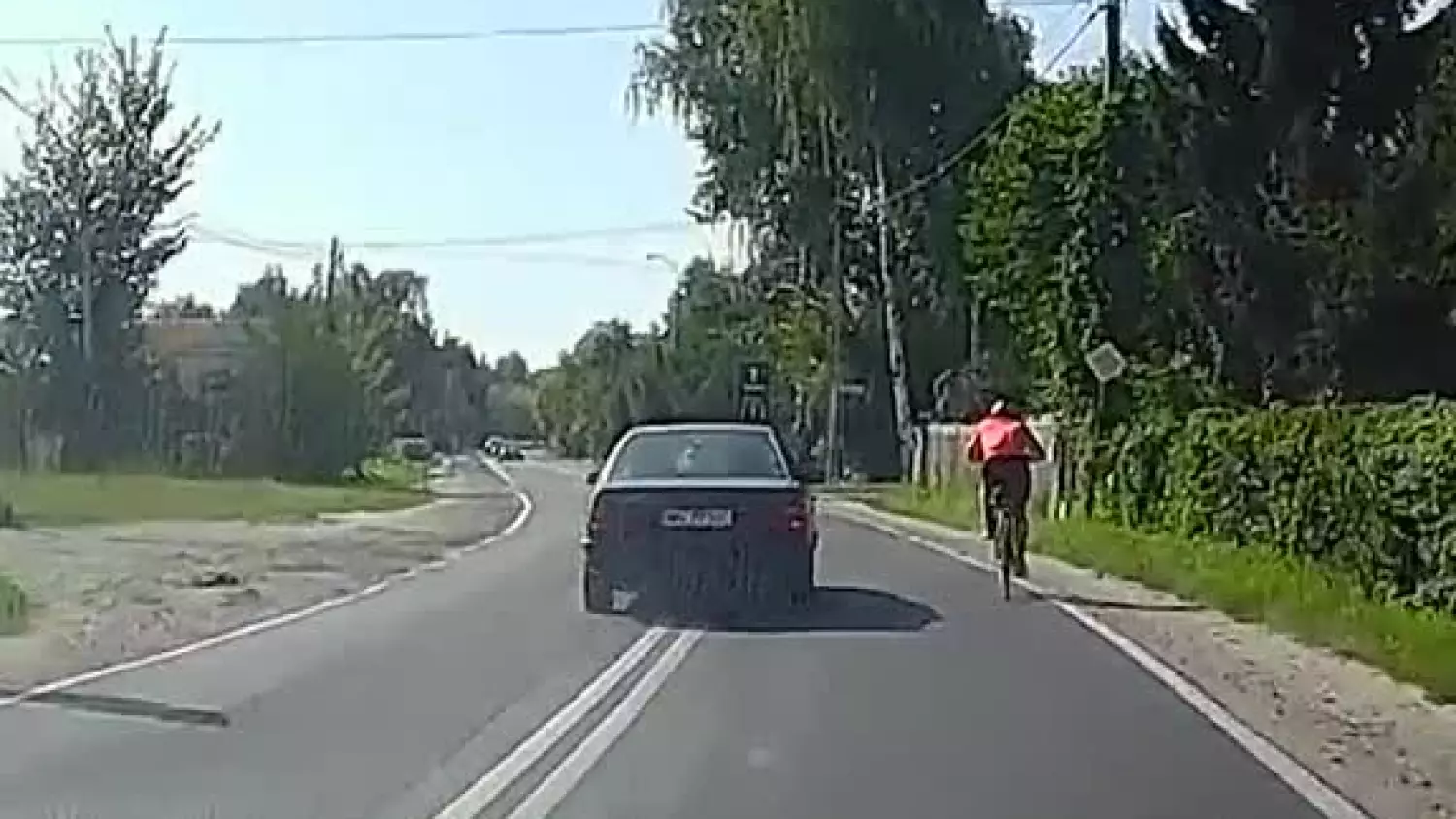 Upadek rowerzysty